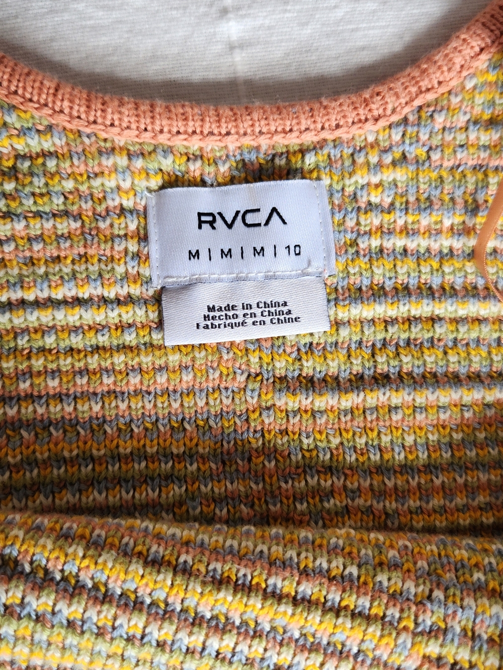 RVCA Squared Multicoloured Sleeveless Sweater Dress - Picture 8 of 12